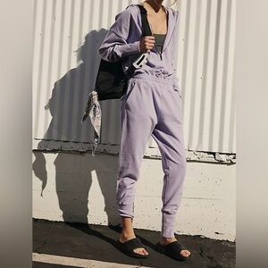Free People FP Movement Training Day jumpsuit violet in size medium NWOT